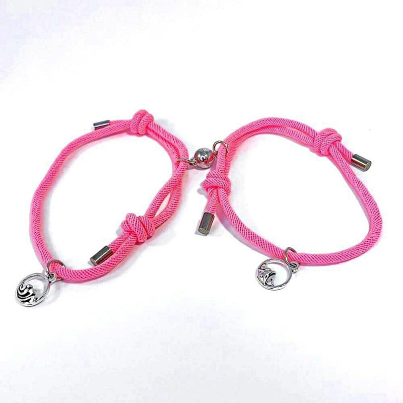 Magnetic Couple Bracelets - Set Of Two, Pink - OurCoordinates