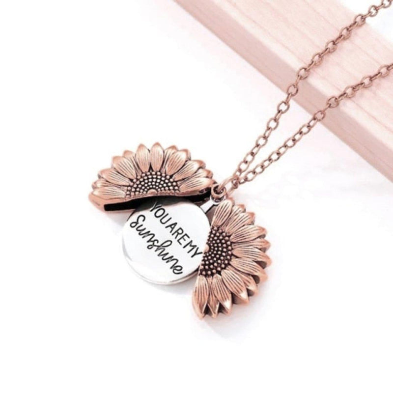"You Are My Sunshine" Necklace, Rose Gold Plated - OurCoordinates