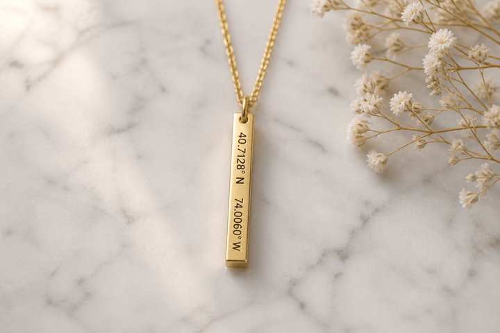 Custom Coordinates Necklace