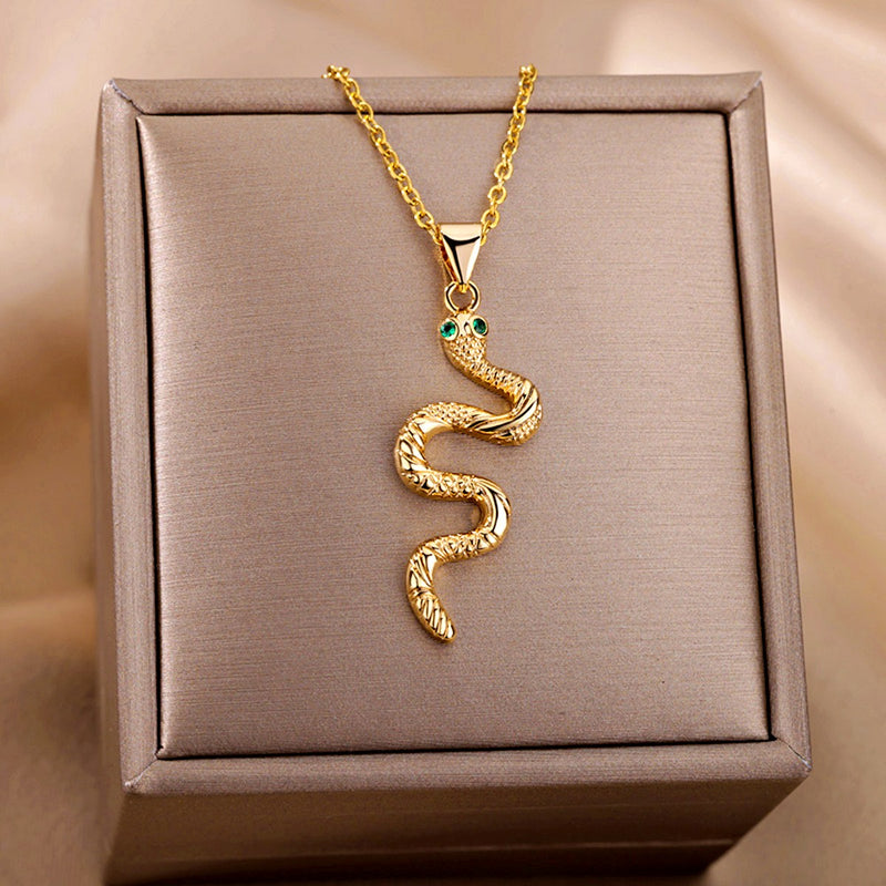 Plated Twin Snake Chain Necklace in Gold | Glassons