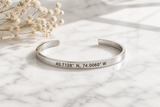 Coordinates Cuff Bracelet, Silver - OurCoordinates
