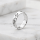 Coordinates Flat Band Ring, Sterling Silver - OurCoordinates