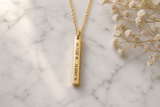 Custom Coordinates Necklace, Gold - OurCoordinates