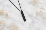 Custom Coordinates Necklace, Black - OurCoordinates
