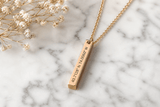 Custom Coordinates Necklace, Rose Gold - OurCoordinates