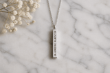 Custom Coordinates Necklace, Silver - OurCoordinates