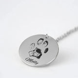 Custom Paw Print Necklace | Personalized Pet Memorial Jewelry, Rose Gold - OurCoordinates