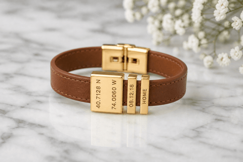 Genuine Leather Coordinate Bracelet, Brown - OurCoordinates