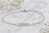 Personalized Chain Link Coordinates Bracelet, Silver - OurCoordinates