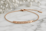 Personalized Chain Link Coordinates Bracelet, Rose Gold - OurCoordinates