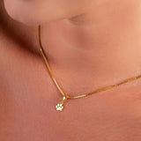 Personalized Dainty Pet Paw Necklace | Custom Paw Print Jewelry, Gold - OurCoordinates