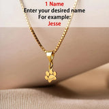 Personalized Dainty Pet Paw Necklace | Custom Paw Print Jewelry, Gold - OurCoordinates