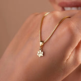 Personalized Dainty Pet Paw Necklace | Custom Paw Print Jewelry, Gold - OurCoordinates