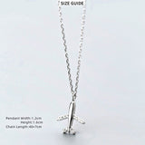 100% 925 Sterling Silver Aircraft Pendant Necklace For Women, - OurCoordinates