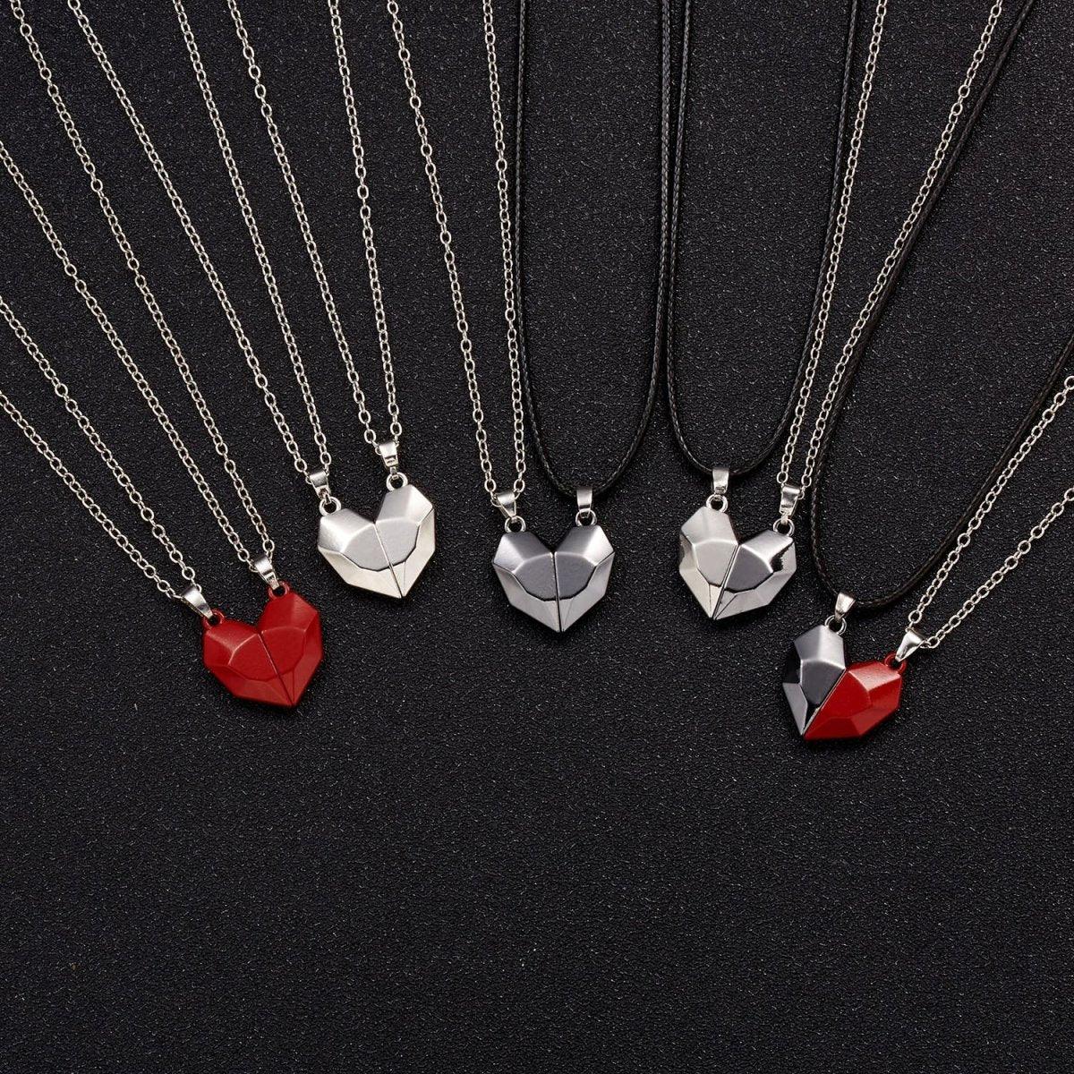 Shop Magnetic Heart Necklace - Set Of 2 - OurCoordinates