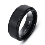 8.0mm Monogrammed Onyx Ring For Men, Black - OurCoordinates