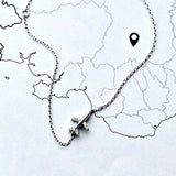 925 Sterling Silver Luminous CZ Cute Mini Airplane Bracelet, - OurCoordinates