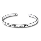 Coordinate Bracelet, Silver - OurCoordinates