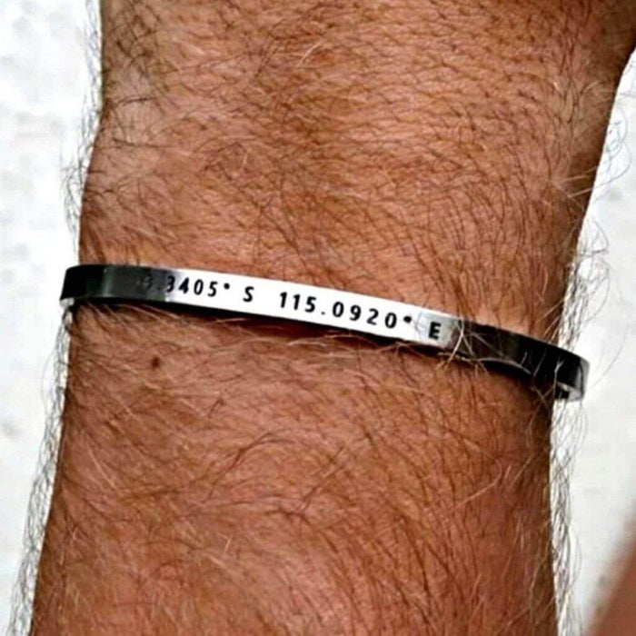Coordinate Bracelet, silver - OurCoordinates