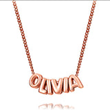 Custom 3D Bubble Letter Necklace With Rose Box Valentines Day Gift, Style 1-Rose Box - OurCoordinates