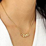 Custom 3D Bubble Letter Necklace With Rose Box Valentines Day Gift, Style 1-Rose Box - OurCoordinates