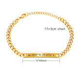 Custom Chain Link Bracelet, Gold - OurCoordinates