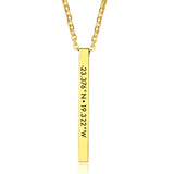 Custom Coordinates Necklace, Gold - OurCoordinates