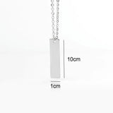 Custom Engraved Rustic Steel Necklace for Men, Silver - OurCoordinates