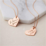 Custom Heart Pendant Necklace, Silver - OurCoordinates