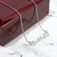 Custom Name Necklace With Paw Print For Dog Moms, Polished Stainless Steel - OurCoordinates