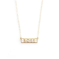 Custom Cut Out Nameplate Necklace | OurCoordinates