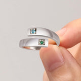 Engraved Birthstone Ring, - OurCoordinates