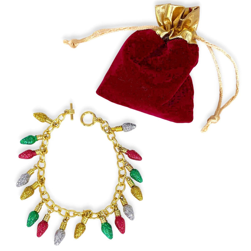 Festive Christmas Light Charm Bracelet, - OurCoordinates