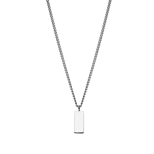 Flat Bar Coordinates Choker Style Necklace, Silver - OurCoordinates