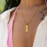 Flat Bar Coordinates Choker Style Necklace, Gold - OurCoordinates