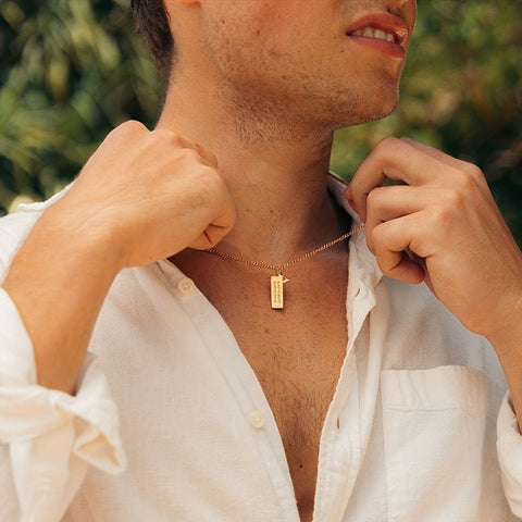 Flat Bar Coordinates Choker Style Necklace, Gold - OurCoordinates