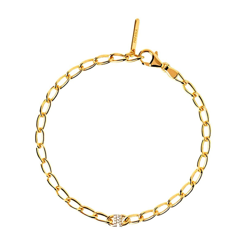 Gold Letter Bracelet Simple Initial Charm Bracelet, R - OurCoordinates