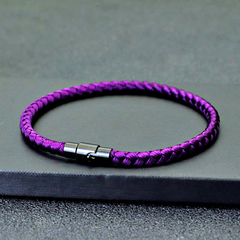 Grade A Keel Rope Bracelet For Men, Purple - OurCoordinates