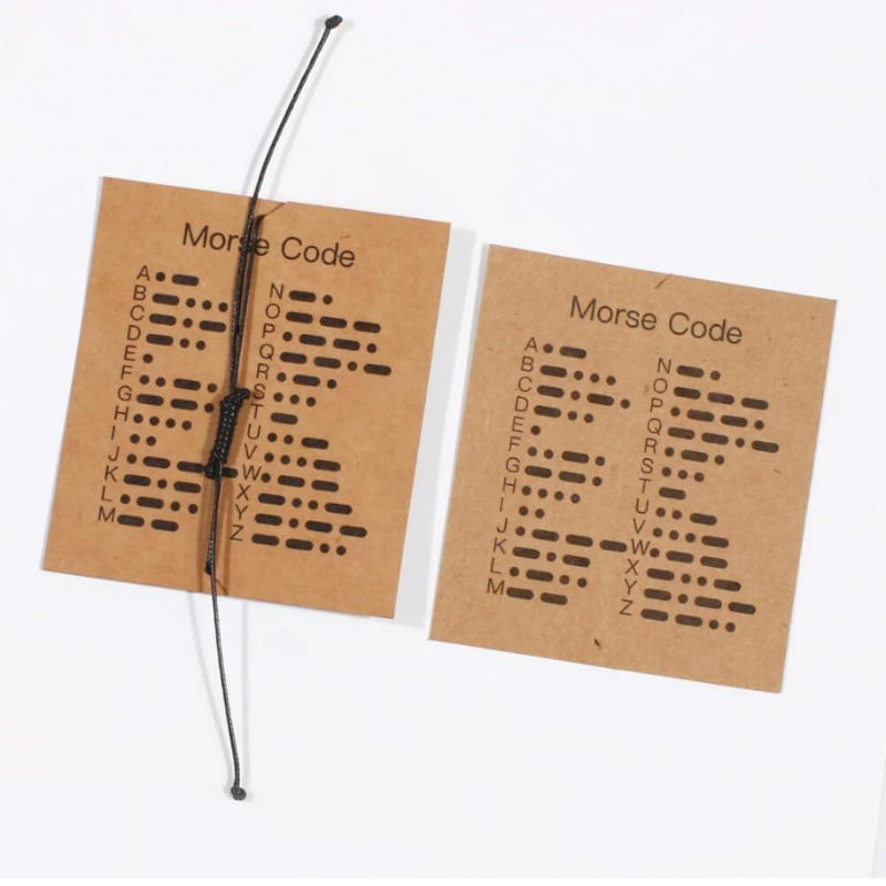 Handmade Morse Code Bracelets, Silver - OurCoordinates