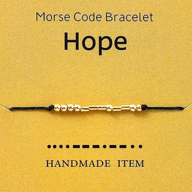Buy Morse Code Bracelets Gifts for Men, 18K Real Gold Plated Beads on Black  Leather Bracelet for Men Inspirational Bracelets Gifts for Mens Jewelry  Unique Birthday Fathers Day Thanksgiving Gifts for Him,