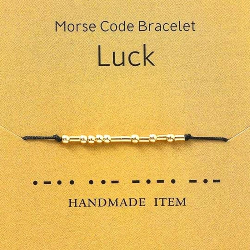 Handmade Morse Code Bracelets, Gold - OurCoordinates