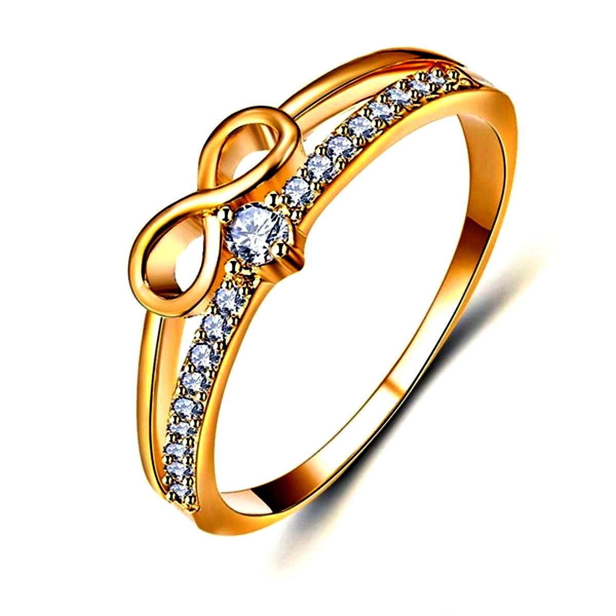 ESTATE WIDE .56CT DIAMOND 14K WHITE GOLD MULTI LEAF LOVE KNOT INFINITY LOVE  RING | eBay