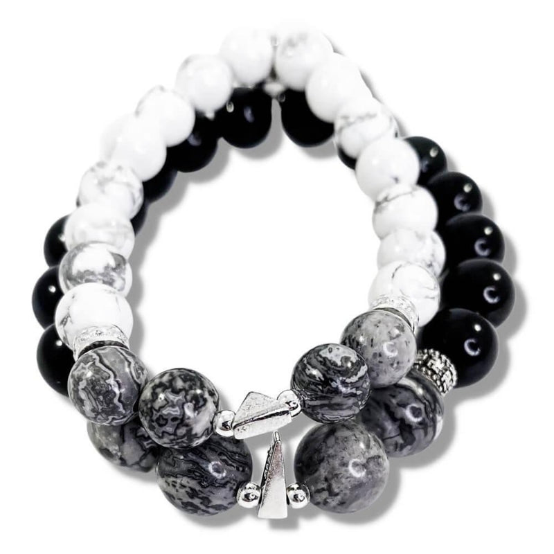 JEWPARK 21Pcs 6mm Beaded Stretch Bracelet for Women Handmade Glass  Bracelets Round Beads Elastic Bracelet Set Multicolor Beads Unisex Jewelry  Set