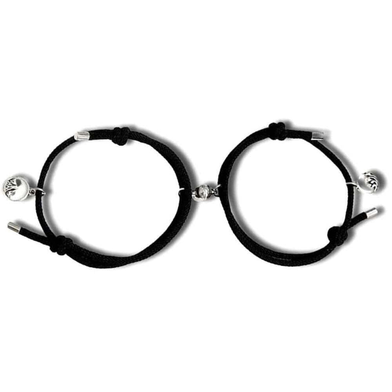 Magnetic Couple Bracelets - Set Of 2, Black - OurCoordinates