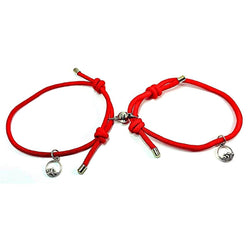 Magnetic Couple Bracelets - Set Of Two, Red - OurCoordinates