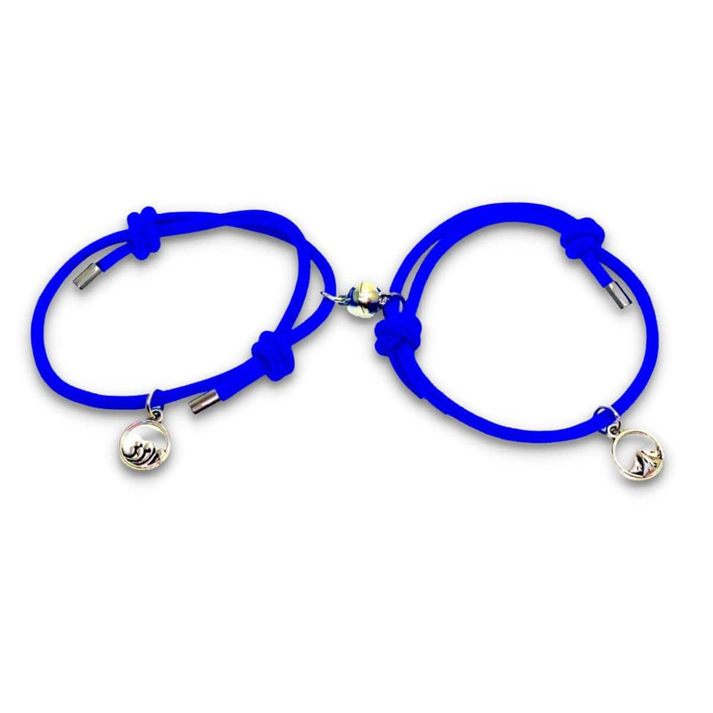 Magnetic Couple Bracelets - Set Of Two, Blue - OurCoordinates