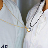 Magnetic Couple Necklace - Set Of 2, Black / Red - OurCoordinates