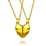 Magnetic Heart Necklace - Set Of 2, Gold - OurCoordinates