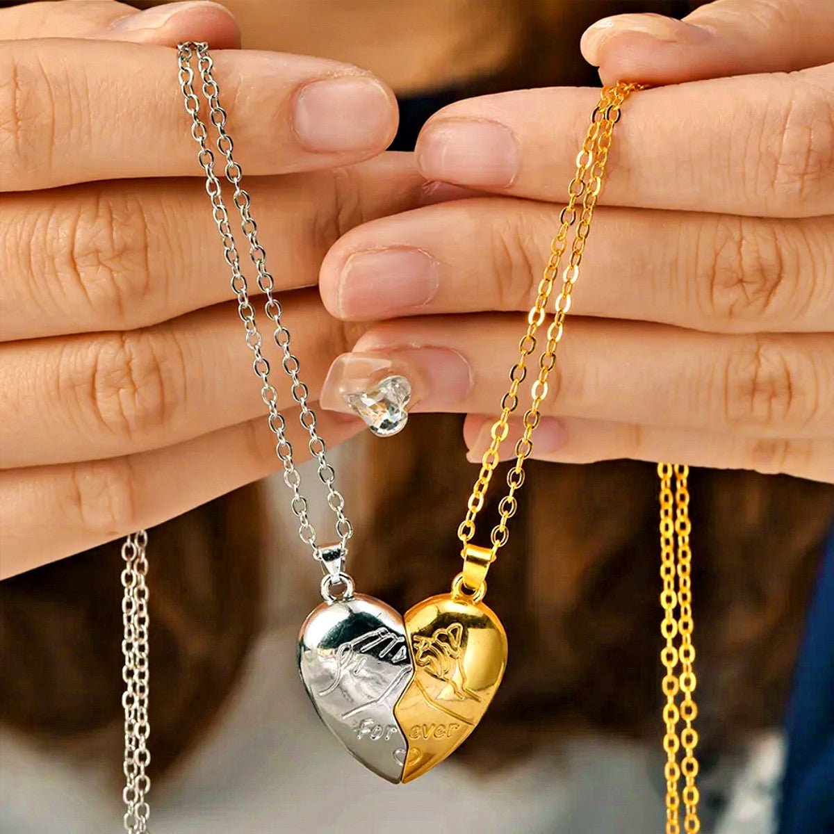 Promise Matching Couple Chains His And Her Promise Rings For