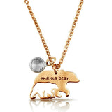 Mama Bear Necklace With Birthstone Mothers' Day Gift, Gold - OurCoordinates